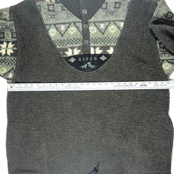 VINTAGE Aztec Fleece Size XL Aspen Embroidered 1/4 Zip Outdoor Hiking - Picture 3 of 8